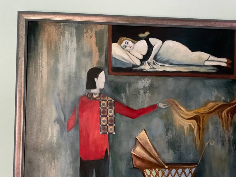 Original Figurative Family Painting by Ani Petrosyan