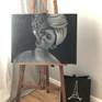 Oil on Canvas
Size: 60 x 80 cm
From the Black Woman Series
Marble sculpture always inspires me with its aesthetics, devoid of all unnecessary, devoid of color.
Can be hung without a frame, the sides of the picture are painted in the color of the painting.