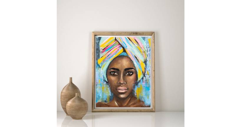 Original Abstract People Painting by Juliana Sol