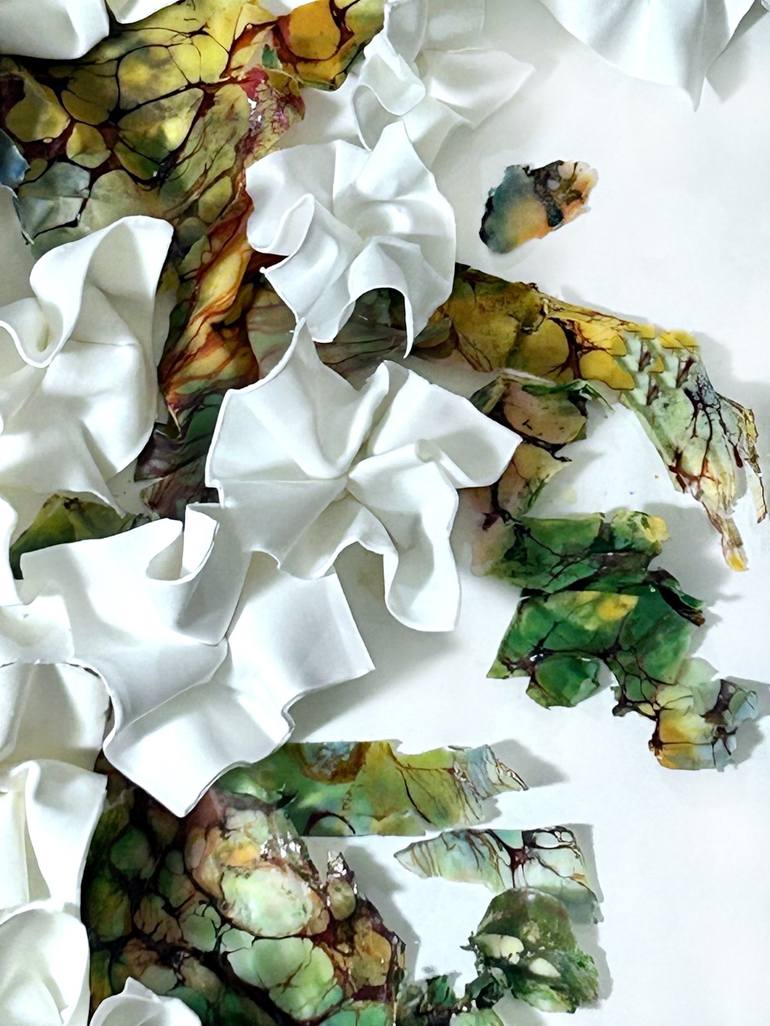 Original Abstract Floral Mixed Media by Tonya Trest