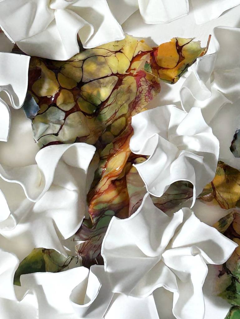 Original Abstract Floral Mixed Media by Tonya Trest