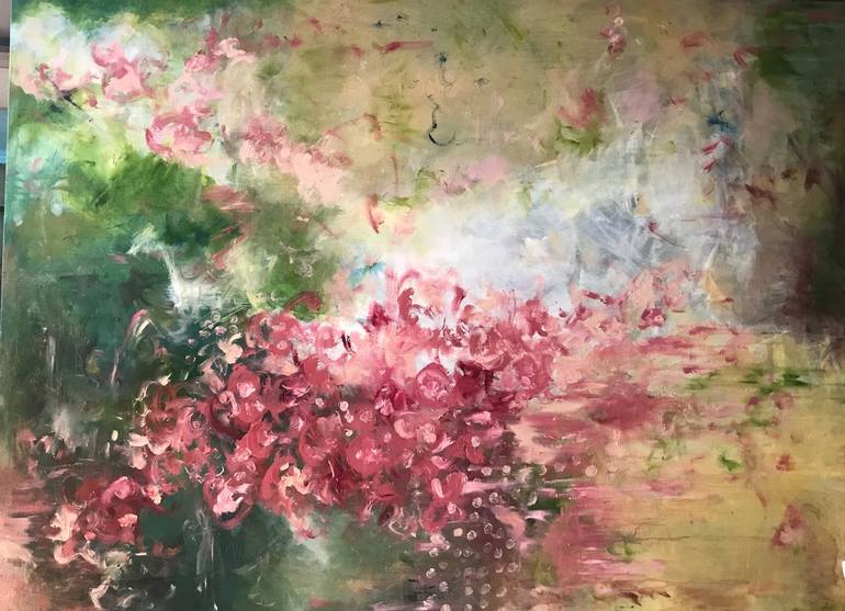 Original Abstract Expressionism Floral Painting by Tonya Trest