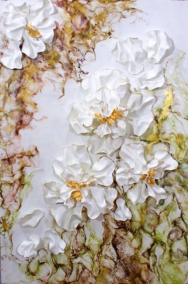 Original Modern Floral Mixed Media by Tonya Trest
