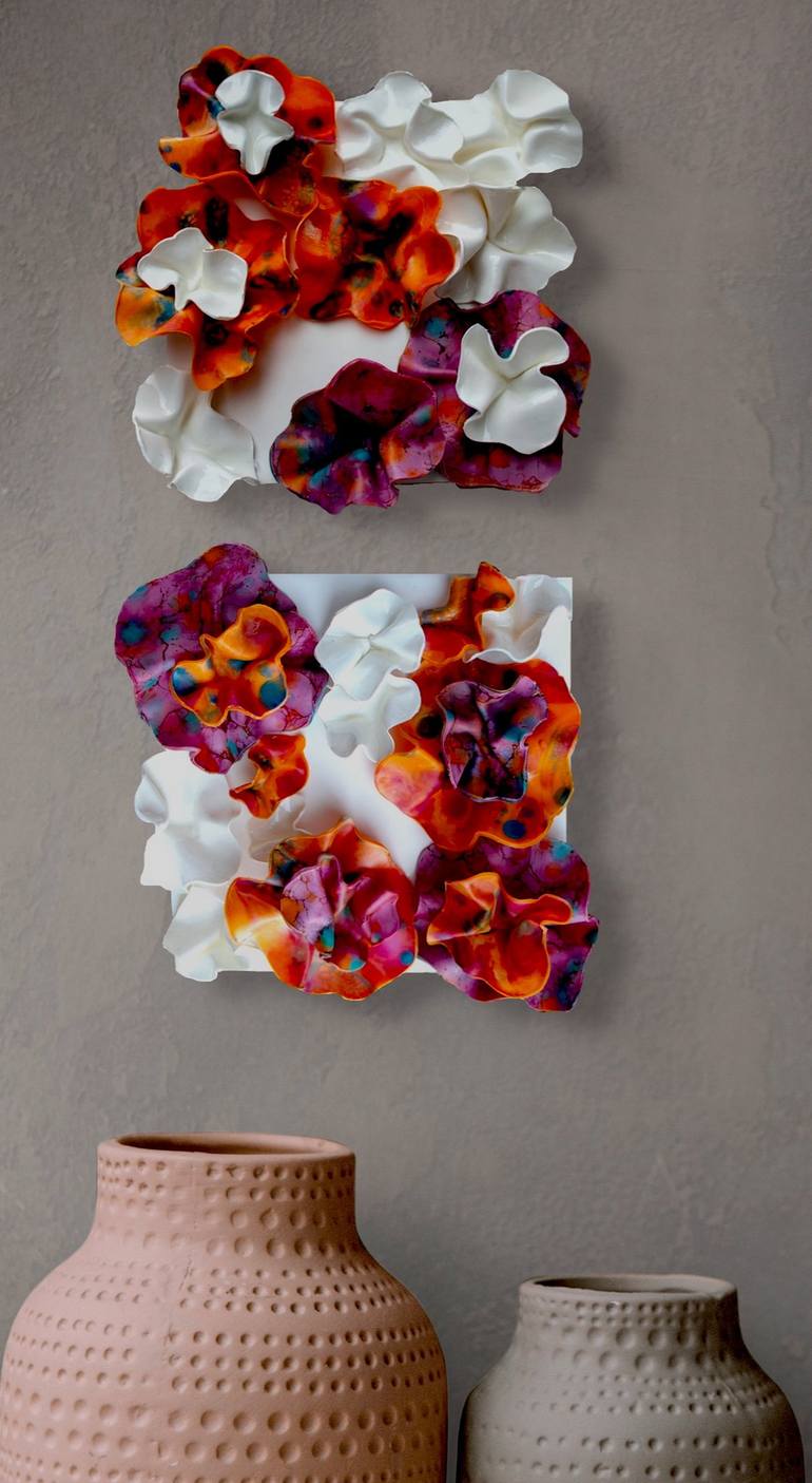 Original Modernism Floral Mixed Media by Tonya Trest