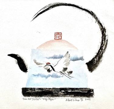 Chinese Painting - Teapot Series - “Fly High” thumb