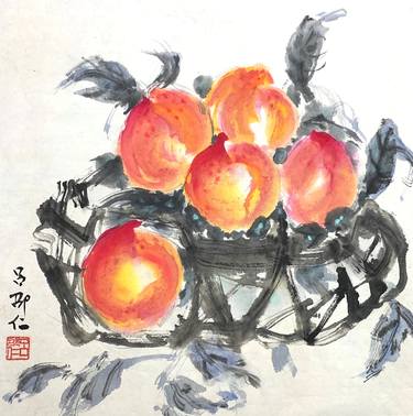 Chinese Painting - Longevity  (Peaches) thumb