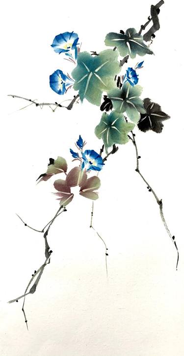 Chinese Painting - Morning Glory Blue 1/2 thumb