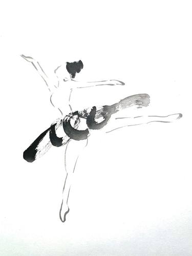 Chinese Painting - Dancer 1 (Ink) thumb