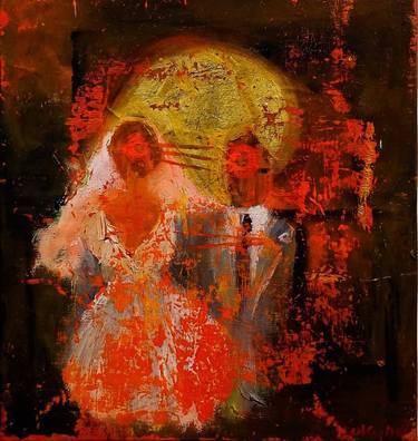 Original Abstract Expressionism Fantasy Painting by Mokodu Fall