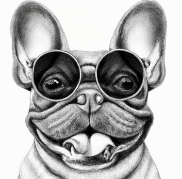 Print of Fine Art Dogs Drawings by Gloria Berlin