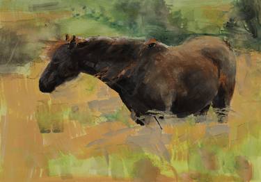 Print of Impressionism Horse Paintings by Maija Jespersen