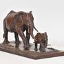 side view - bronze elephant sculpture