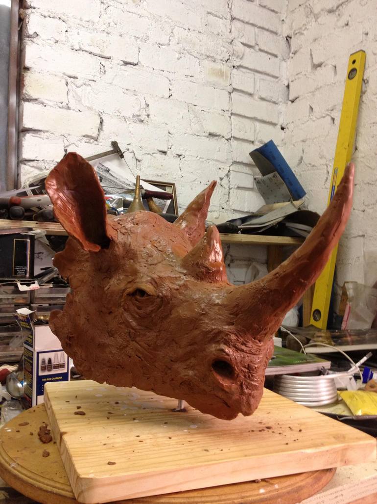 Original Expressionism Animal Sculpture by Heinrich Filter