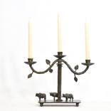 Bronze Buffalo Candelabra by Heinrich Filter