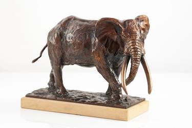 Commercio Equo E Solidale South African riciclato animale in metallo per auto Scultura Animale Elefante 