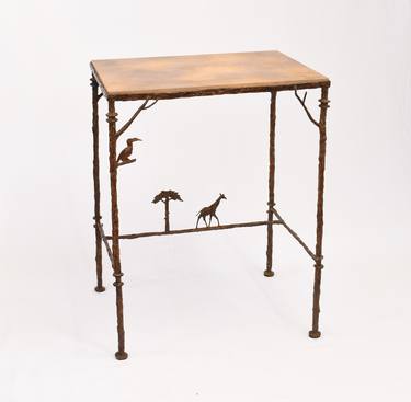 African Table in cast Bronze thumb