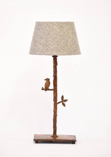 Kingfisher Table Lamp in cast Bronze thumb