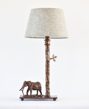 Sculptural Elephant Table Lamp in cast Bronze thumb
