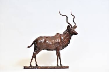 Kudu Bull - African Antelope Sculpture thumb