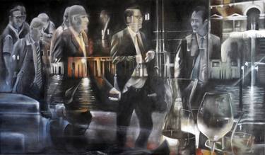 Original Figurative Cities Paintings by Monica Vaccari