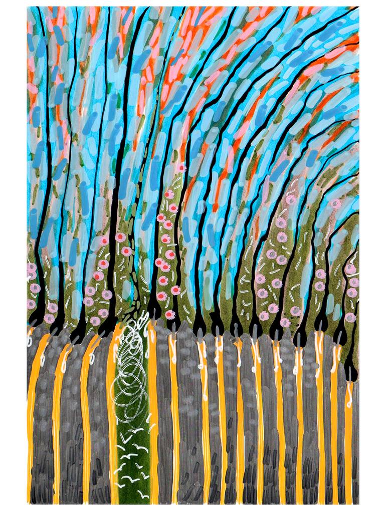 Original Abstract Expressionism Landscape Painting by Vladimir Vekhov