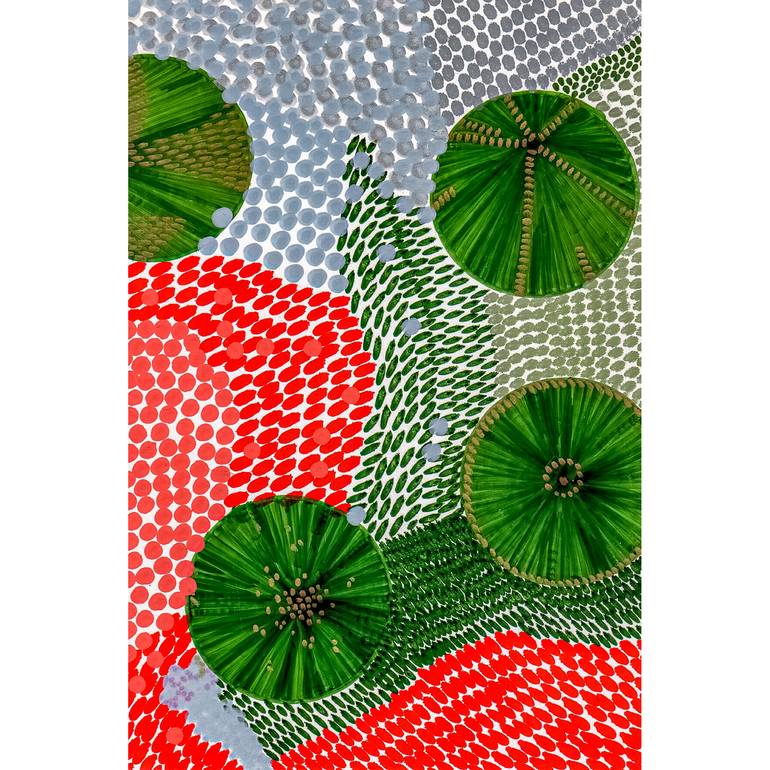 Original Modernism Botanic Drawing by Vladimir Vekhov