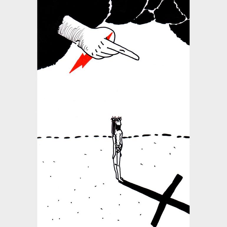 Original Modernism Religion Drawing by Vladimir Vekhov