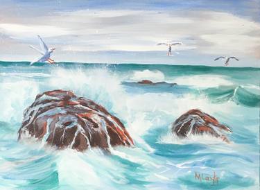 Original Beach Paintings by Margie Langtip