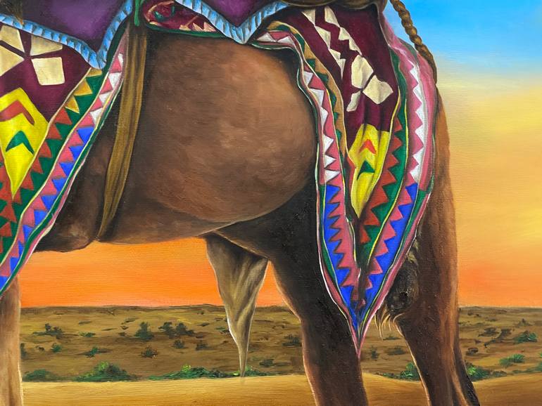 Original Art Deco Animal Painting by Susanth Sukumaran