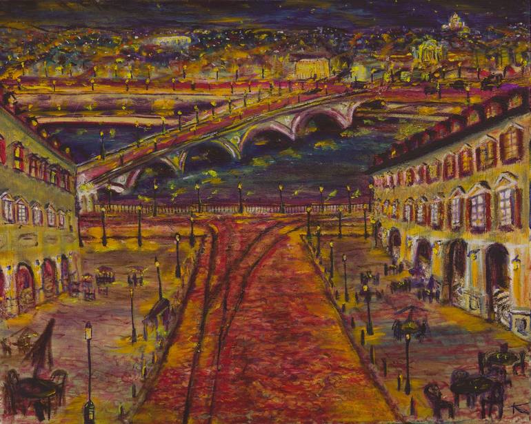 Original Contemporary Architecture Painting by Kasiah Sword