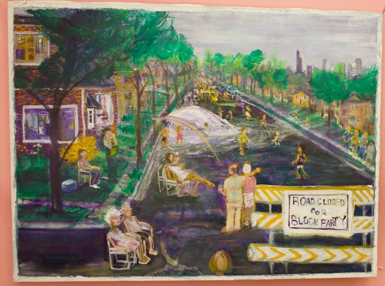 Original Abstract Expressionism Family Painting by Kasiah Sword