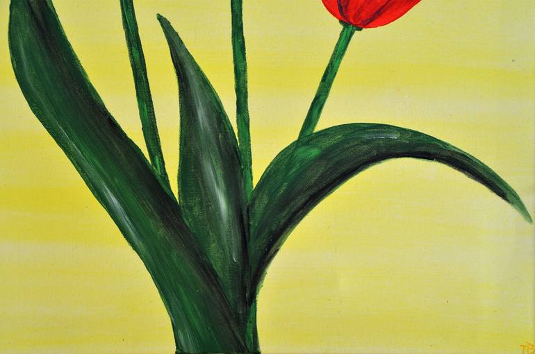 Original Abstract Floral Painting by Tanja Bell