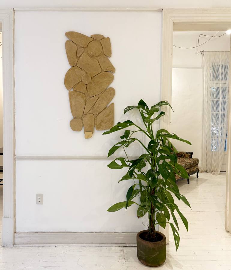 Original Abstract Body Mixed Media by Mónica Chelo