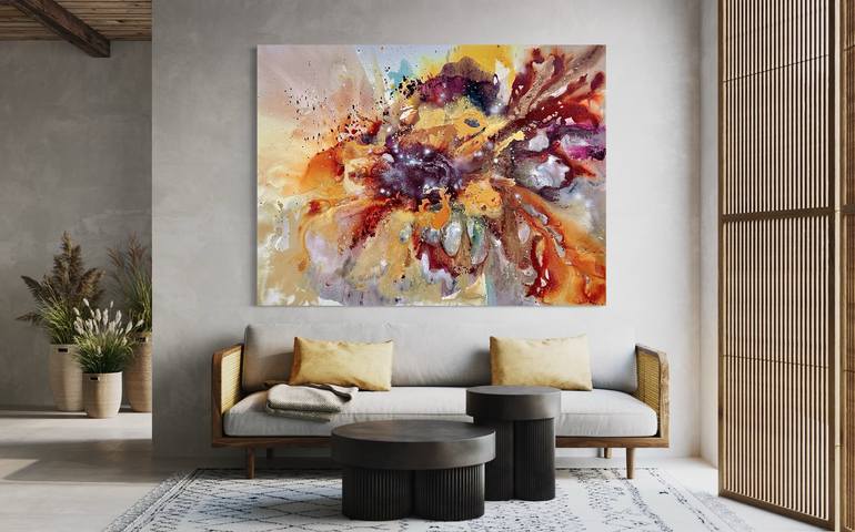 Original Abstract Expressionism Abstract Painting by Alina Neculcea