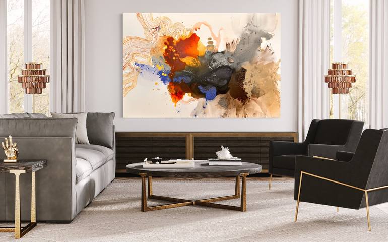Original Contemporary Abstract Painting by Alina Neculcea