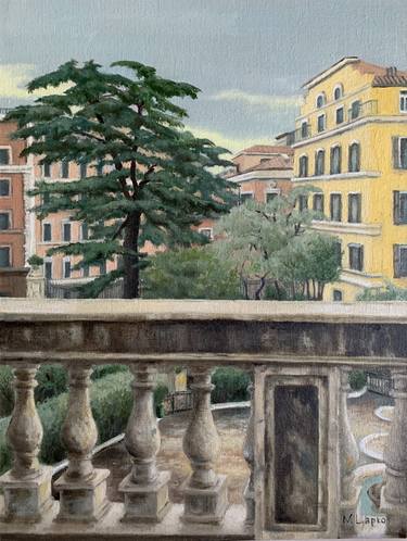 View of Rome from the window of the Palazzo Barberini. Italy. thumb