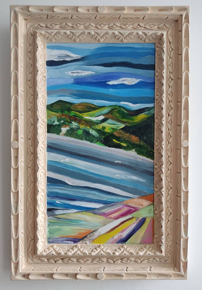 Original Expressionism Landscape Painting by Maria Isabel Rodriguez