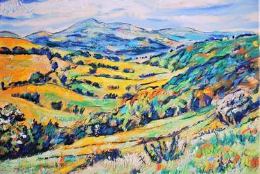 Original Impressionism Landscape Painting by Paul Warburton