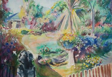 Original Impressionism Garden Paintings by Paul Warburton