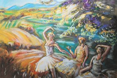 Print of Impressionism Performing Arts Paintings by Paul Warburton