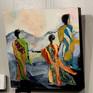 on exhibit "3 Sisters" acrylic 16x16"
