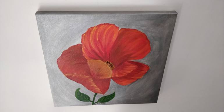 Original Art Deco Floral Painting by Gitika Singh