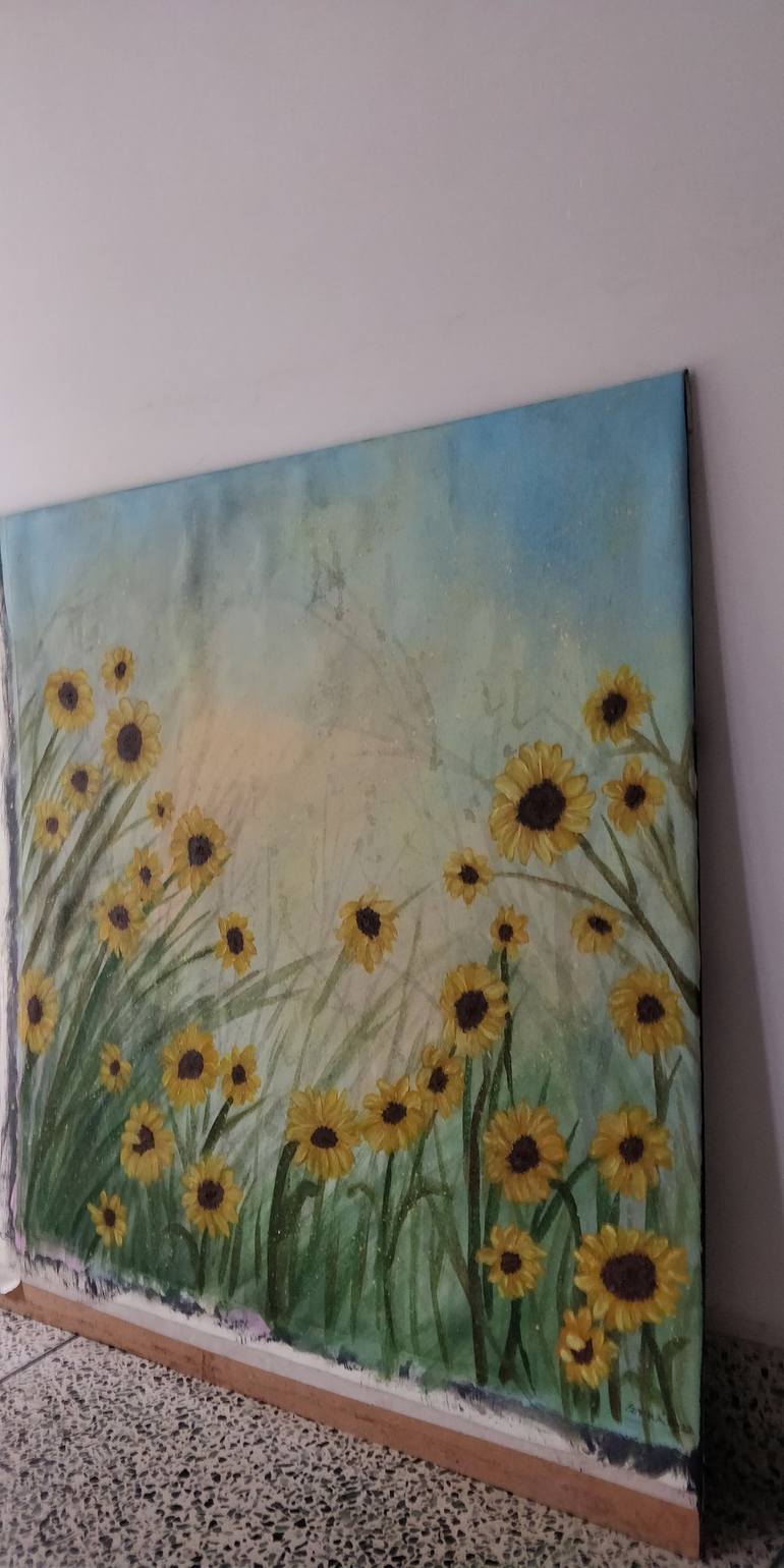 Original Expressionism Floral Painting by Gitika Singh