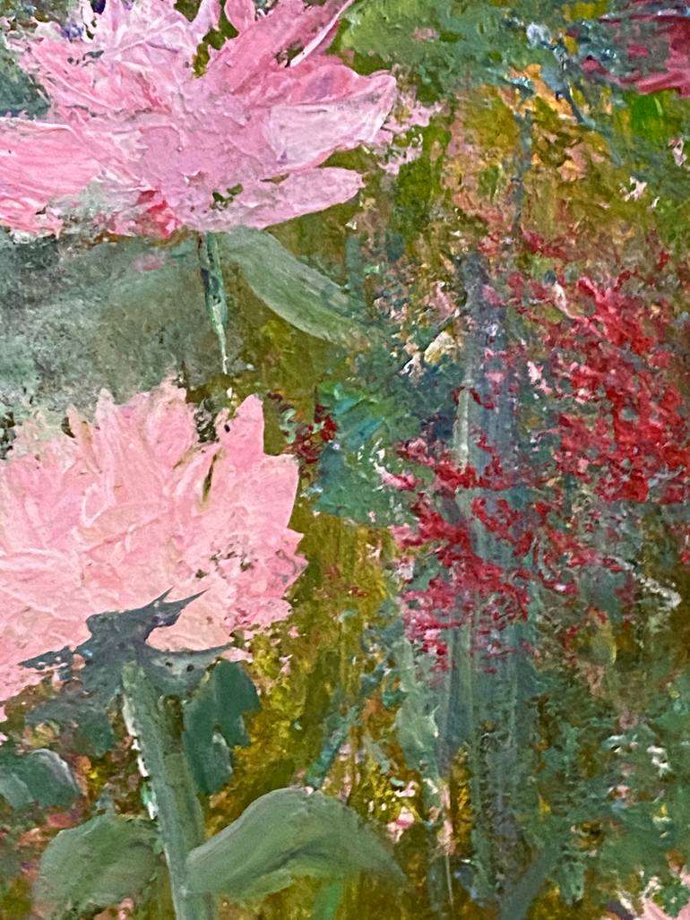 Original Abstract Expressionism Floral Painting by V Gurusamy