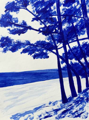 Print of Beach Paintings by Frederic Cadiou
