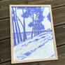Natural wood frame