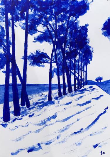 Print of Beach Paintings by Frederic Cadiou