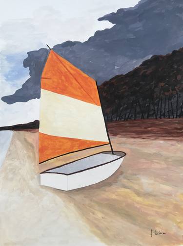 Original Boat Paintings by Frederic Cadiou