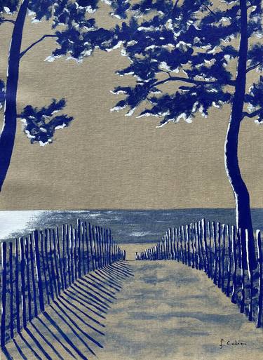 Sainte-Marine - Ultramarine blue linen thumb