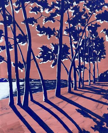 Print of Art Deco Beach Paintings by Frederic Cadiou